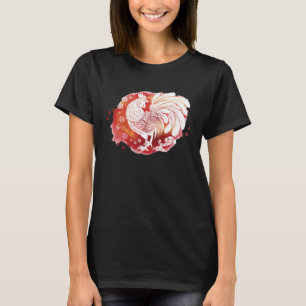 Aziatische Haan Chinese Zodiak Fancy Rode Haan T-shirt