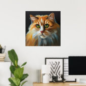 Aziatische halsbeukenkat poster (Thuiskantoor)