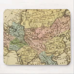 Aziatische Handkleurige Atlas Map Muismat