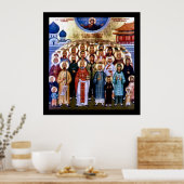 Aziatische heiligen en Jezus Poster (Keuken)