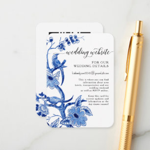 Aziatische Invloed Chinoiserie Blue White QR - Geg Informatiekaartje