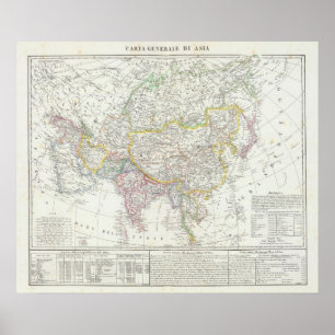 Aziatische kaart poster