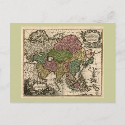 Aziatische kaart uit 1700 (Voorkant)