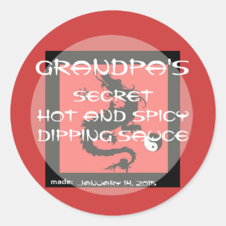 Aziatische klepafdekking met bliksem - formaat voo ronde sticker