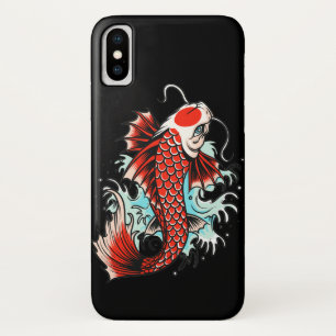 Aziatische Koi Fish Pond Chinese Japanse watergolf iPhone X Hoesje