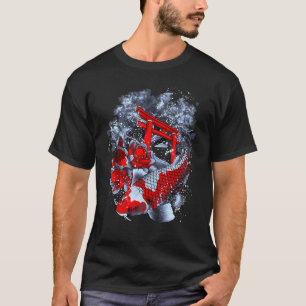 Aziatische Koi Vis Lotus Bloem Tempel Sakura Water T-shirt
