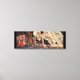 Aziatische kunstskelet canvas afdruk