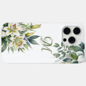 Aziatische Lelie en Eucalyptus Bloemen Waterverf Case-Mate iPhone Case (Achterkant (horizontaal))