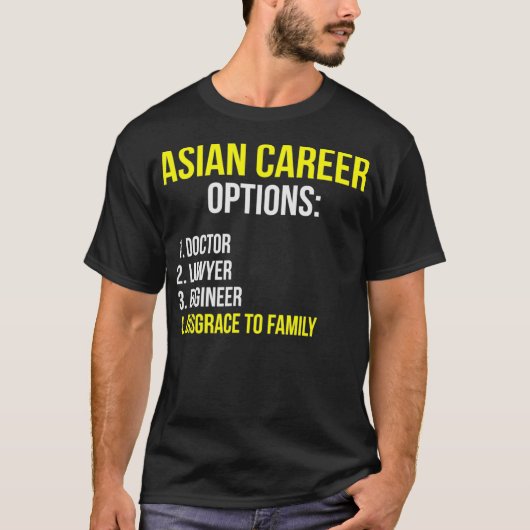 Aziatische loopbaanopties Student Funny Tiger T-shirt (Voorkant)