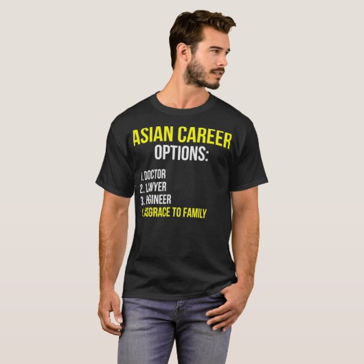 Aziatische loopbaanopties Student Funny Tiger T-shirt (Voorkant volledig)