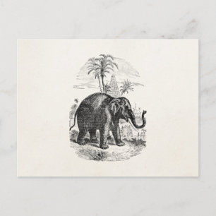  Aziatische olifant - Aangepaste olifanten Briefkaart