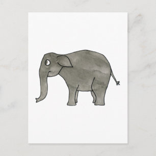 Aziatische olifant. briefkaart
