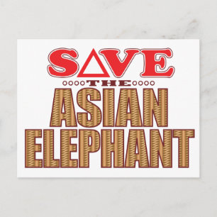 Aziatische olifant sparen briefkaart