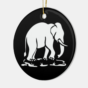 Aziatische olifanten boven Thai Elephant Trekking Keramisch Ornament
