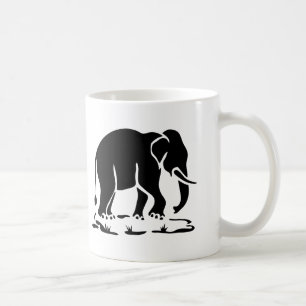 Aziatische olifanten boven Thai Elephant Trekking Koffiemok