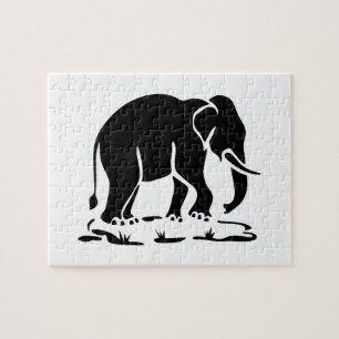 Aziatische olifanten boven Thai Elephant Trekking Legpuzzel