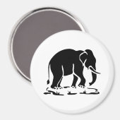 Aziatische olifanten boven Thai Elephant Trekking  Magneet (Voorkant / Achterkant)