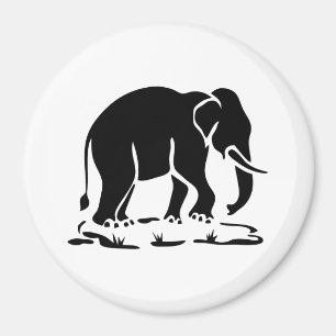 Aziatische olifanten boven Thai Elephant Trekking  Magneet