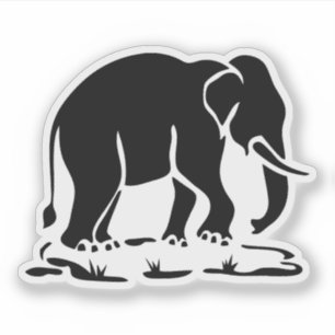 Aziatische olifanten boven Thai Elephant Trekking  Sticker