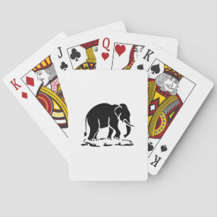 Aziatische Olifanten Vooruit Thais Olifanten Trekk Pokerkaarten