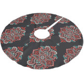 Aziatische paisley elementen, boho  patroon. kerstboom rok (Gekanteld)