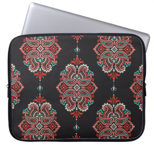 Aziatische paisley elementen, boho  patroon. laptop sleeve