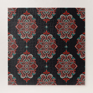 Aziatische paisley elementen, boho patroon. legpuzzel
