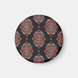 Aziatische paisley elementen, boho patroon. magneet