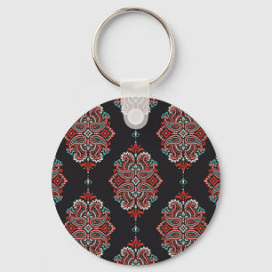 Aziatische paisley elementen, boho patroon. sleutelhanger