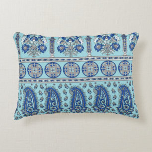 Aziatische Paisley grens: traditioneel ontwerp. Accent Kussen