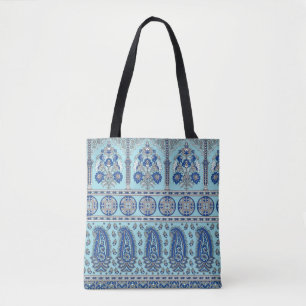 Aziatische Paisley grens: traditioneel ontwerp. Draagtas