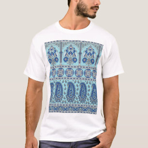 Aziatische Paisley grens: traditioneel ontwerp. T-shirt