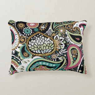 Aziatische paisley: modern naadloos ontwerp. accent kussen