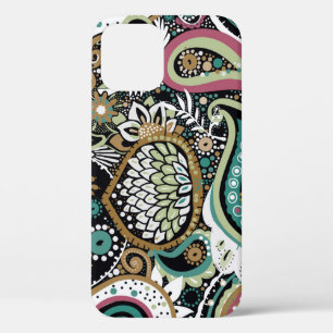 Aziatische paisley: modern naadloos ontwerp. iPhone 12 hoesje