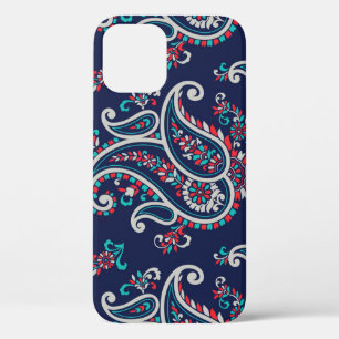 Aziatische Paisley: Traditioneel Naadloos Ontwerp. iPhone 12 Hoesje