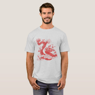 Aziatische rode draak t-shirt