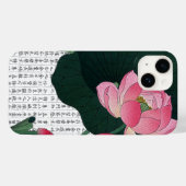 Aziatische Roze Waterlelie op Kanji Achtergrond Case-Mate iPhone Case (Achterkant (horizontaal))