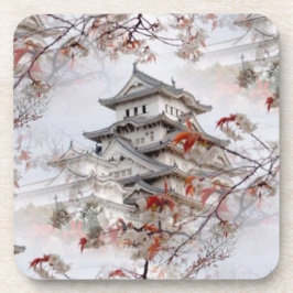 Aziatische tempel bier onderzetter