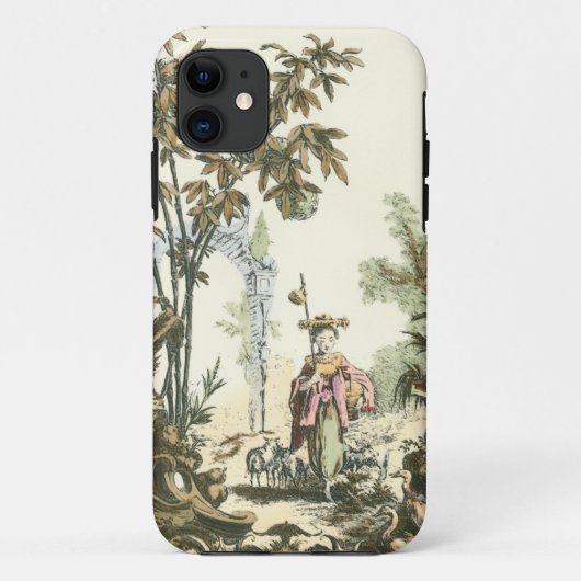 Aziatische tuin met vrouw en dieren Case-Mate iPhone case (Achterkant)