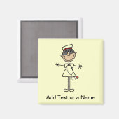 Aziatische Vrouw Stick Figuur T Verpleegbare T-shi Magneet (Voorkant / Achterkant)