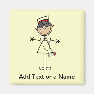 Aziatische Vrouw Stick Figuur T Verpleegbare T-shi Magneet