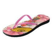 Aziatische vrouw Teenslippers (Schuin)