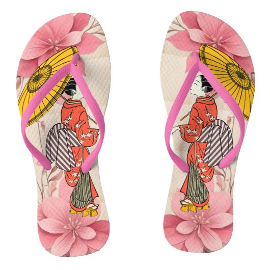 Aziatische vrouw Teenslippers (Voetbed)