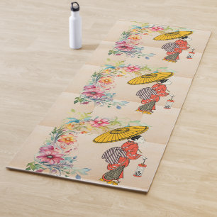 Aziatische Vrouw Yoga Mat
