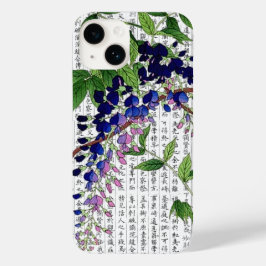 Aziatische Wisteria Wistaria op Kanji achtergrond Case-Mate iPhone 14 Hoesje
