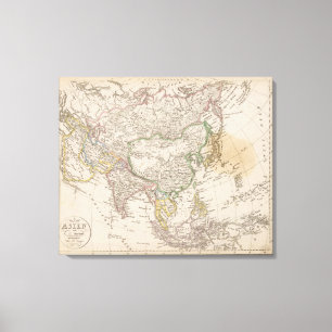 Azië 3 canvas afdruk