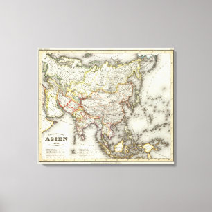 Azië 7 canvas afdruk