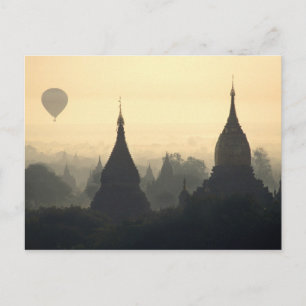 Azië, Birma, (Myanmar), Pagan (Bagan) Heet Lucht Briefkaart