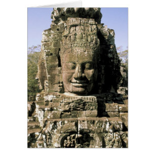 Azië, Cambodja, Siem Reap. Angkor Thom, hoofden