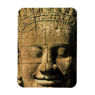 Azië, Cambodja, Siem Reap. Angkor Thom, hoofden va Magneet